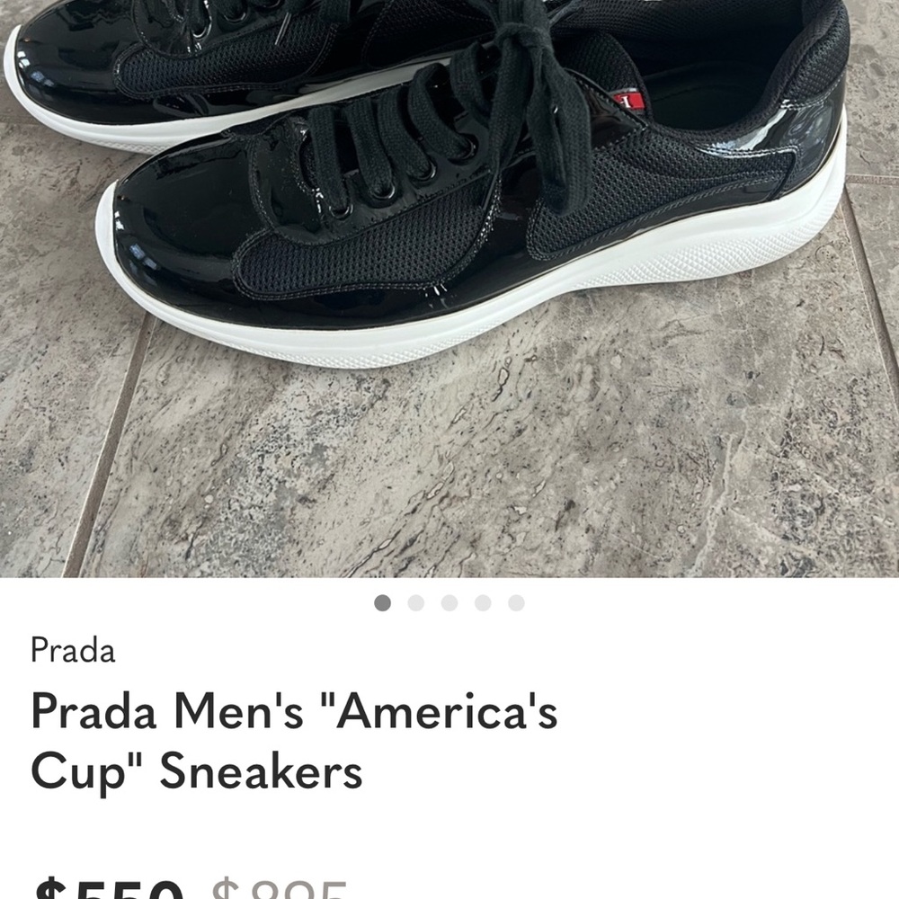 Prada Unisex Black and Red Sneakers - Picture 11 of 11